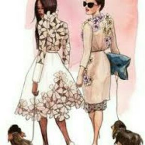 Cute ladies with their small dogs 🐶